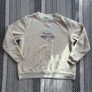 Butter Yellow Vintage Embroidered Crewneck